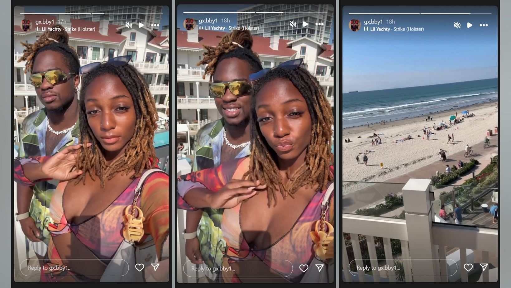Ashton Jeanty's GF Gabrielle Miller enjoys beach day with Raiders RB (Image Credit: Miller/IG)